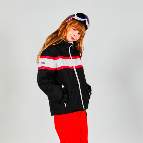2223 러키로키 스키클럽 아동 스키복 세트 LUCKY ROCKY SKI CLUB BLACK JKT SET
