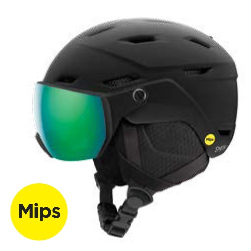 예약판매 2425 스미스 스노우보드 주니어 일체형 고글 헬멧 SMITH SURVEY JR MIPS MATTE BLACK GREEN MIRROR 서베이 밉스